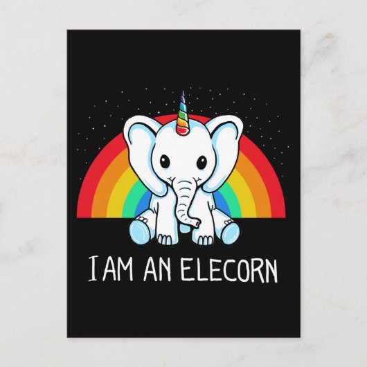 Ik ben een Elecorn briefkaart (Voorkant)