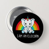 Ik ben een Elecorn Ronde Button 7,6 Cm (Voorkant /achterkant)