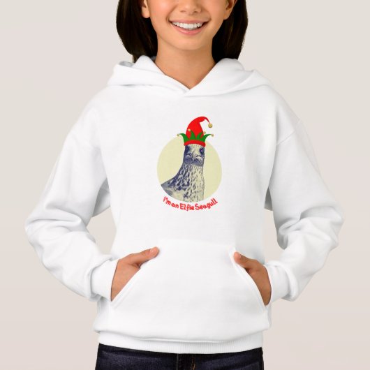 Ik ben een Elfie Seagull Kinder hoodie (Voorkant)