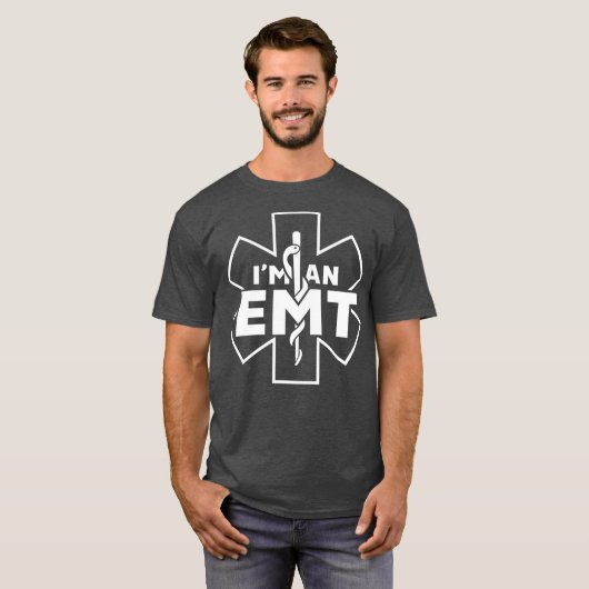 Ik ben een EMT Ambulance Emergency Medical Service T-shirt (Voorkant volledig)