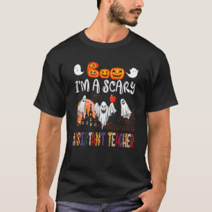 Ik ben een enge assistent leraar Halloween Boo Gho T-shirt