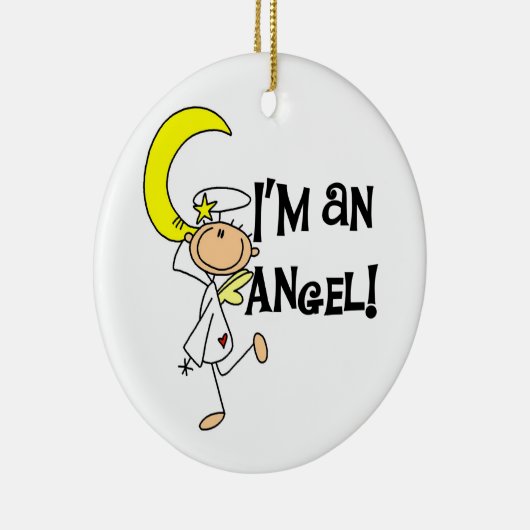 Ik ben een engel T-shirts en geschenken Keramisch Ornament (Rechts)