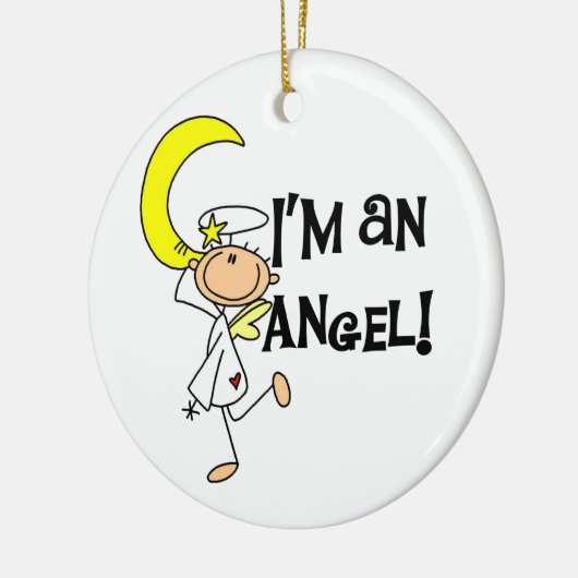 Ik ben een engel T-shirts en geschenken Keramisch Ornament (Links)