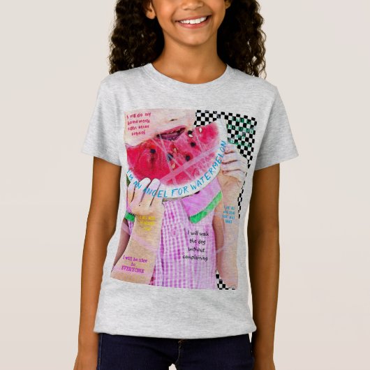 Ik ben een engel voor Watermeloen - HAMbWG T-Shirt (Voorkant)