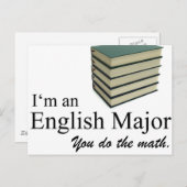 Ik ben een Engelsman die je de wiskunde doet. Briefkaart (Voorkant / Achterkant)