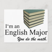 Ik ben een Engelsman die je de wiskunde doet. Briefkaart (Voorkant)