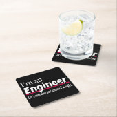 Ik ben een ENGINEER Funny Novelty Kartonnen Onderzetters (Insitu)