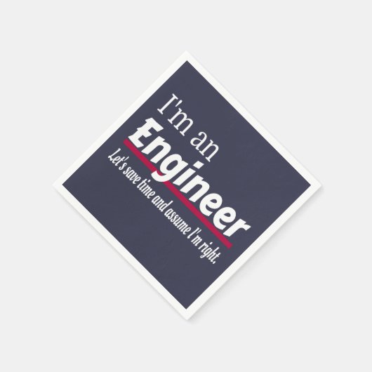 Ik ben een ENGINEER Funny Novelty Servet (Hoek)