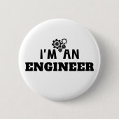 IK BEN EEN ENGINEER - RONDE BUTTON 5,7 CM (Voorkant)