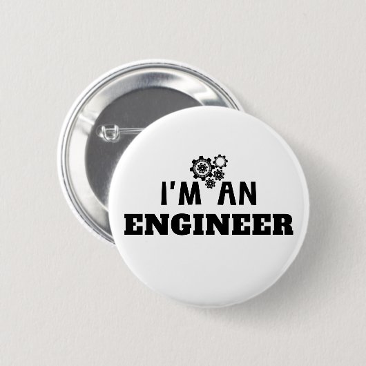 IK BEN EEN ENGINEER - RONDE BUTTON 5,7 CM (Voorkant /achterkant)