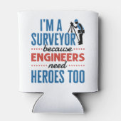 Ik ben een enquête omdat ingenieurs ook helden nod blikjeskoeler (Achterkant)