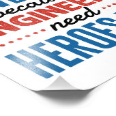 Ik ben een enquête omdat ingenieurs ook helden nod foto afdruk (Hoek)