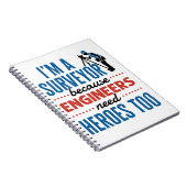 Ik ben een enquête omdat ingenieurs ook helden nod notitieboek (Rechterzijde)