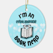Ik ben een Erica Stevens Book Nerd Keramisch Ornament (Links)
