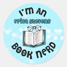 Ik ben een Erica Stevens Book Nerd Ronde Sticker
