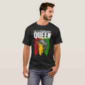 Ik ben een Februari koningin, Birthday Black Afric T-shirt (Voorkant volledig)