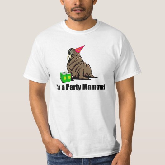 Ik ben een feest Mammal T-shirt (Voorkant)