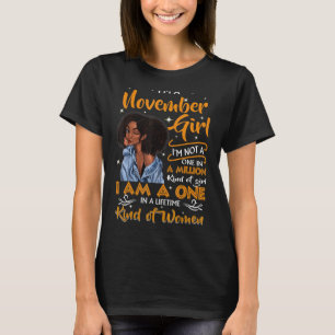 Ik ben een feest voor zwarte vrouwen in november t-shirt