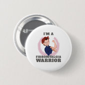 Ik ben een Fibromyalgia Warrior FM Awareness Gift Ronde Button 5,7 Cm (Voorkant /achterkant)