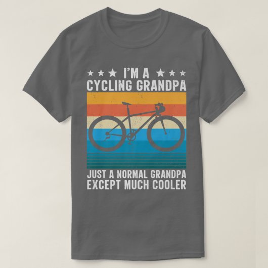 Ik ben een fietsende opa Funny Bicycle Lover Cycli T-shirt (Design voorkant)