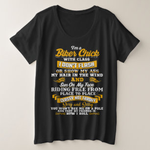 Ik ben een fietser-kaartje voor motorfietsen. grote maat t-shirt