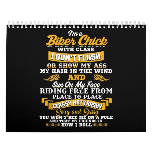 Ik ben een fietser-kaartje voor motorfietsen. kalender (Hoes)