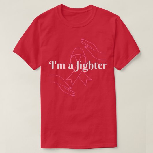 Ik ben een Fighter, Breast Cancer Awareness Design T-shirt (Design voorkant)