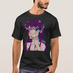 Ik ben een fijne Japanse Vaporwave Sad Anime Girl T-shirt