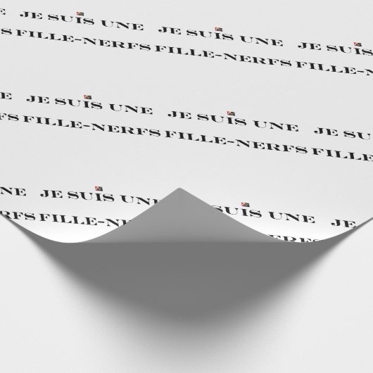 IK BEN EEN FILLE-NERFS — woordspeling Cadeaupapier (Hoek)