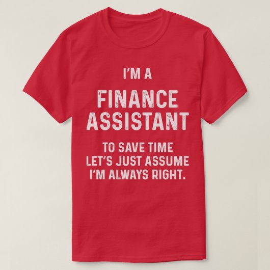 Ik ben een financieel medewerker om tijd te bespar t-shirt (Design voorkant)