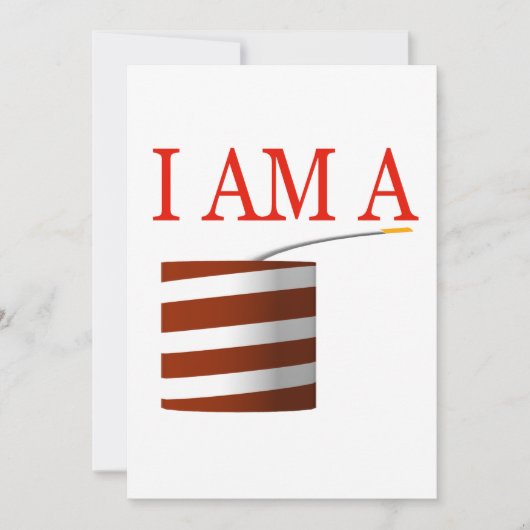 Ik ben een Firecracker Kaart (Voorkant)