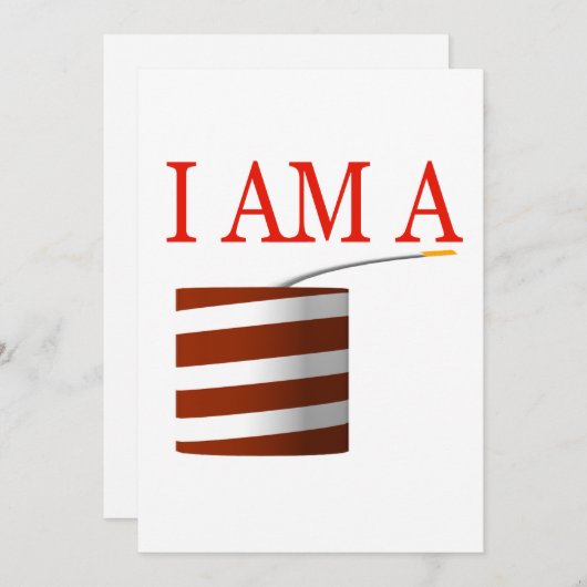 Ik ben een Firecracker Kaart (Voorkant / Achterkant)