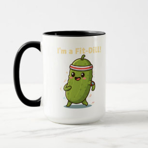 Ik ben een Fit-Dill! Grappig Fitnes Augurk Puns On Mok
