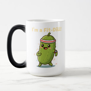 Ik ben een Fit-Dill! Grappig Fitness Augurk Puns O Magische Mok
