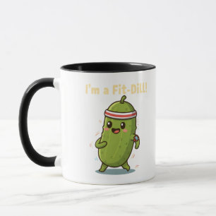 Ik ben een Fit-Dill! Grappig Fitness Augurk Puns O Mok
