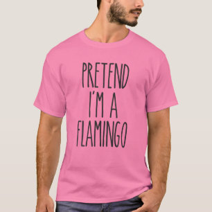 Ik ben een Flamingo Funny Easy Halloween Costum T-shirt