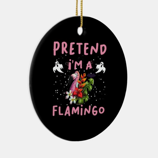 Ik ben een Flamingo Funny Halloween Costume Keramisch Ornament (Rechts)
