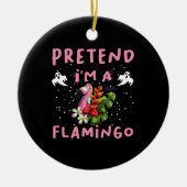 Ik ben een Flamingo Funny Halloween Costume Keramisch Ornament (Voorkant)