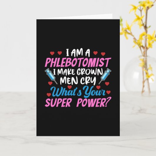 Ik ben een flebotomist kaart (Gele Bloem)