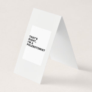 IK BEN EEN FLEBOTOMIST VISITEKAARTJE