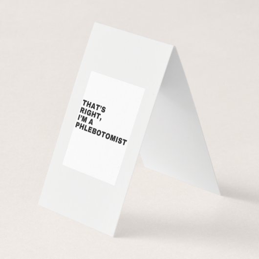 IK BEN EEN FLEBOTOMIST VISITEKAARTJE (Voorkant)