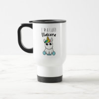 Ik ben een Fluffy Unicorn Coffee geïsoleerde Mok T