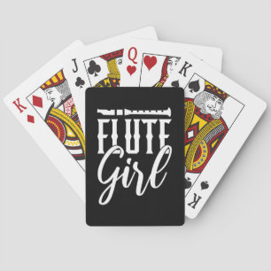 Ik ben een flute meisje pokerkaarten