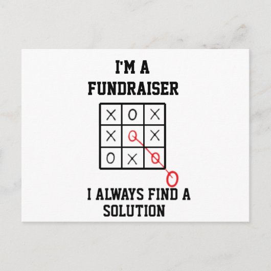 Ik Ben Een Fondsenwerver Ik Vind Altijd Een Oploss Briefkaart (Voorkant)