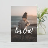 Ik ben Eén! | Foto overlay 1e verjaardag Kaart (Staand voorkant)