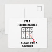 Ik ben een fotograaf, ik vind altijd een oplossing briefkaart (Voorkant / Achterkant)