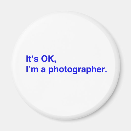 Ik ben een fotograaf. magneet (Voorkant)