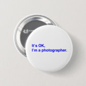 Ik ben een fotograaf. ronde button 5,7 cm (Voorkant /achterkant)
