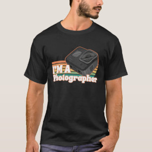 Ik ben een fotograaf, vintage kleurrijke fotograaf t-shirt
