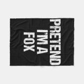 Ik ben een fox kostuum Funny Lazy Halloween Fleece Deken (Voorkant (Horizontaal))
